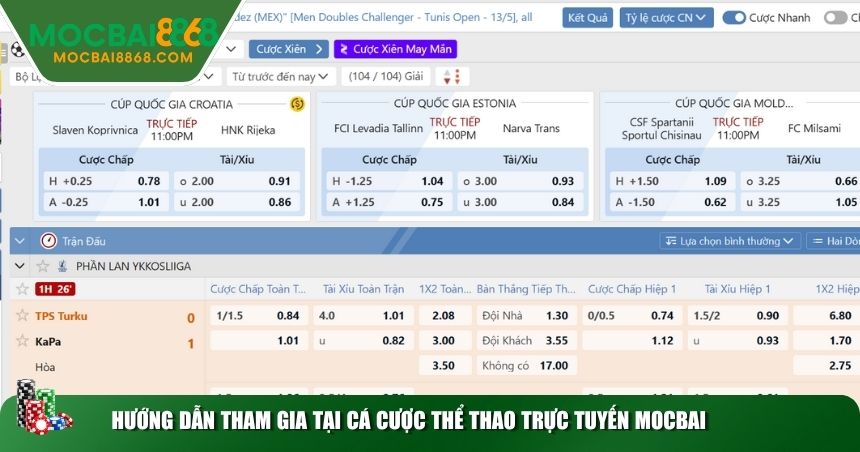 Hướng dẫn tham gia tại cá cược thể thao trực tuyến MOCBAI
