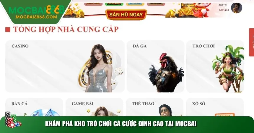 Khám phá kho trò chơi cá cược đỉnh cao tại MOCBAI